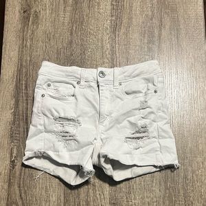 White American Eagle jean shorts